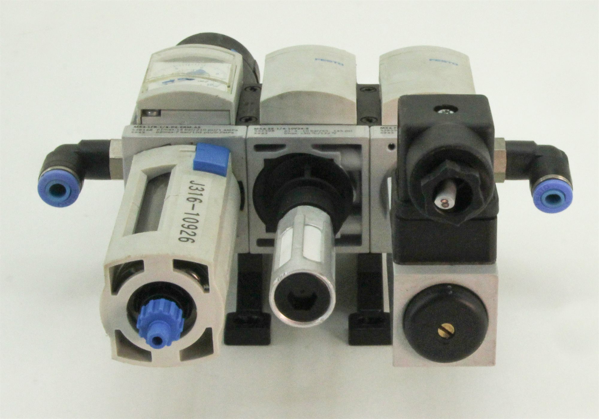 サンプル 10926 FESTO FILTER REGULATOR W/ VALVES & JCT MOD PRESSURE MS4-LFR
